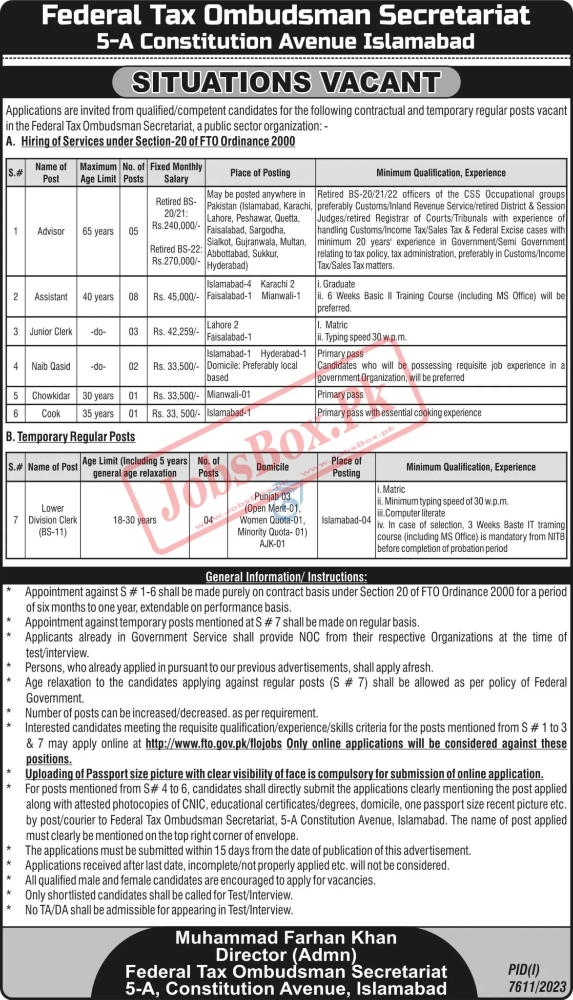 Federal-Tax-Ombudsman-Secretariat-Jobs