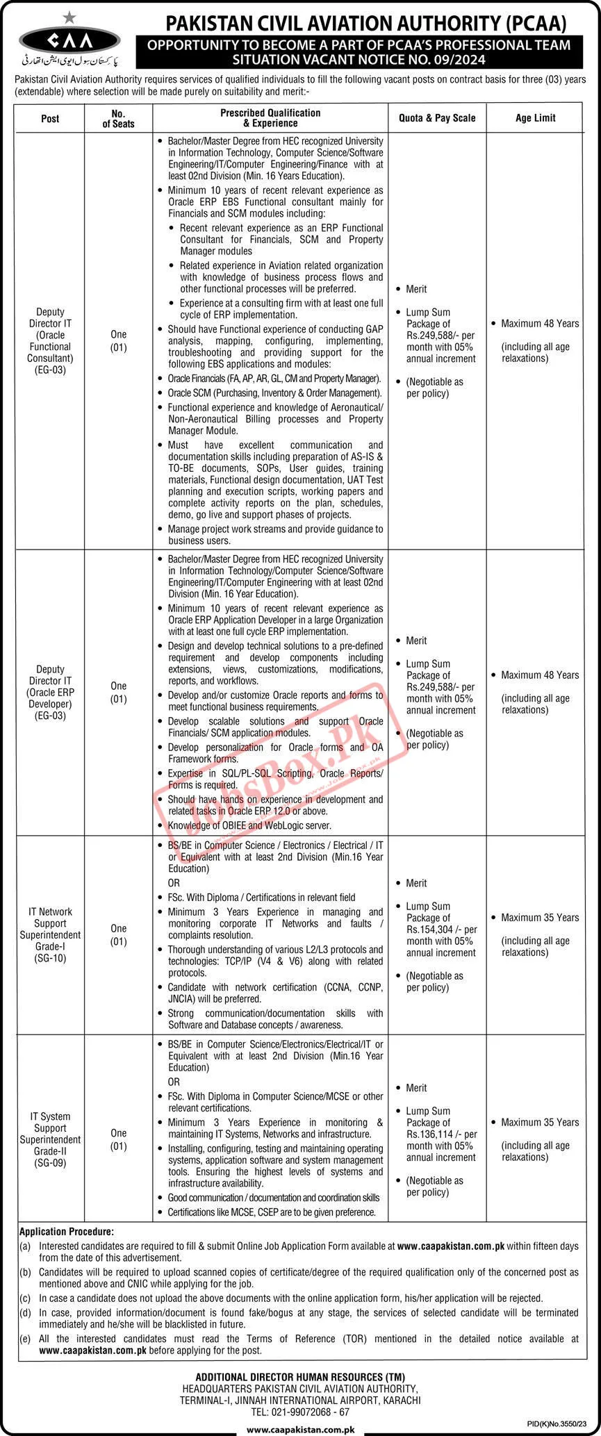 Pakistan-Civil-Aviation-Authority-PCAA-Jobs-2024