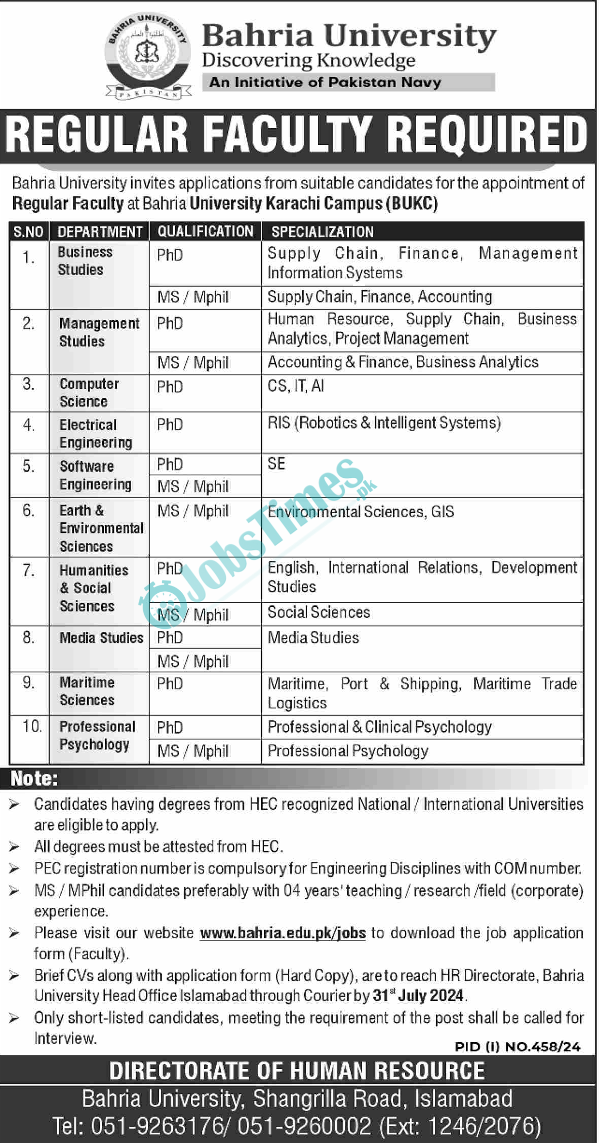 Bahria-University-Karachi-Campus-Jobs