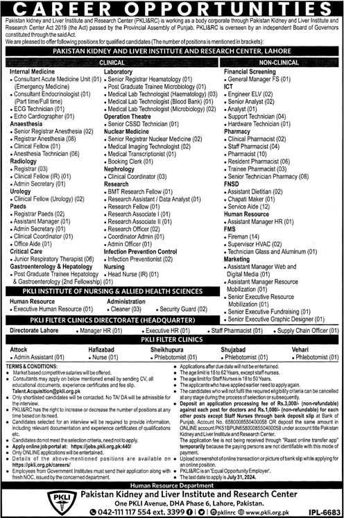 Pakistan-Kidney-And-Liver-Institute-PKLI-Jobs