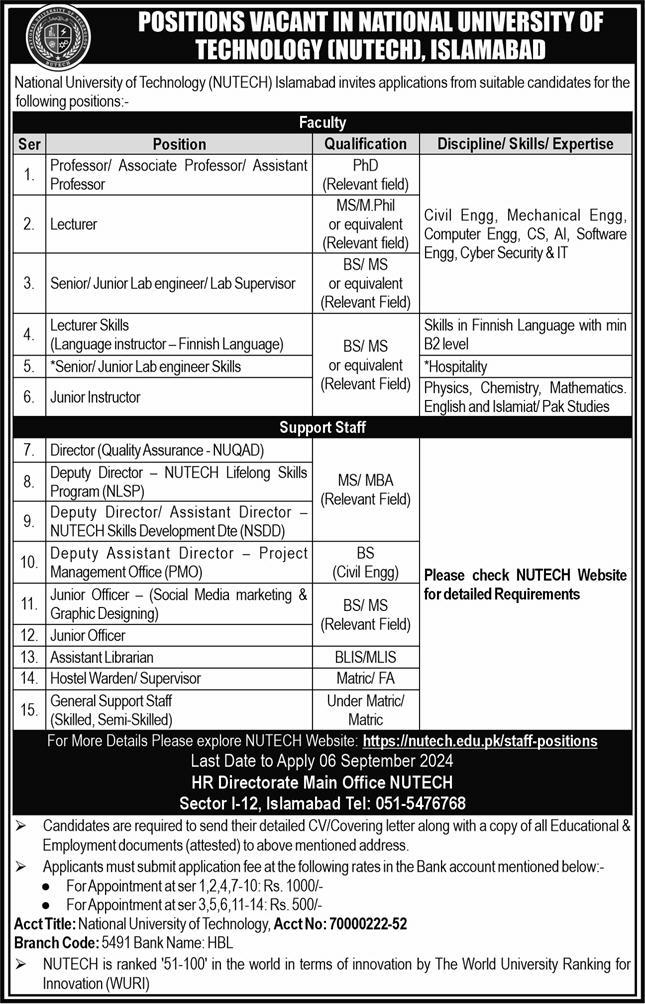 NUTECH-Islamabad-Jobs