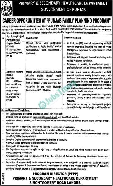 Primary-and-Secondary-Healthcare-Department-Punjab-Jobs-2024