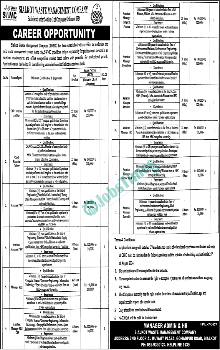 Sialkot-Waste-Management-Company-SWMC-Jobs-2024