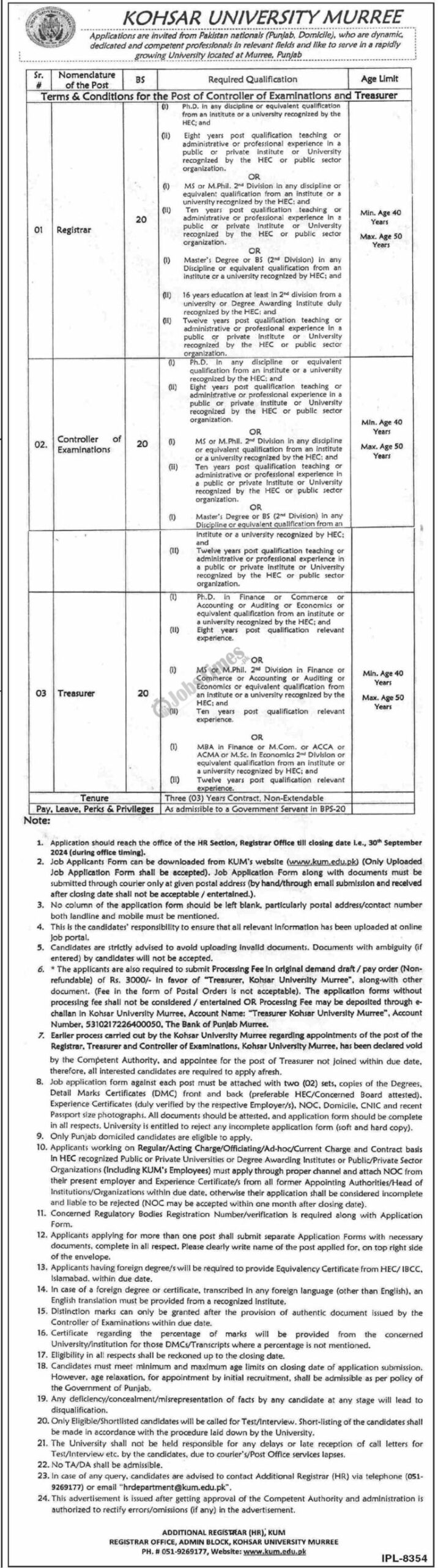 Kohsar-University-Murree-Jobs-2024-scaled