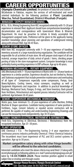 olympia-chemicals-limited-jobs