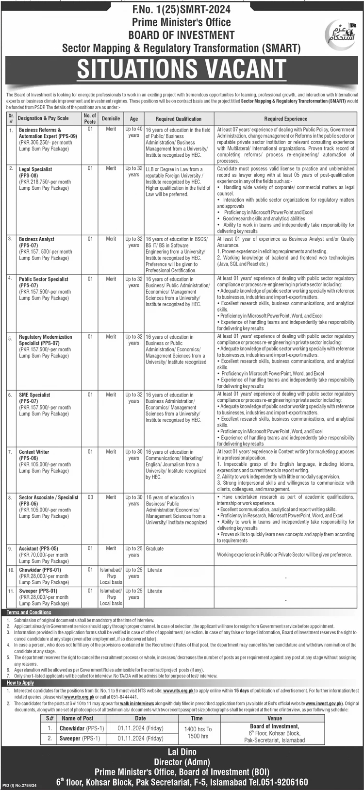 Prime-Ministers-Office-Board-of-Investment-Jobs-2024