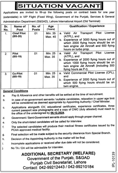 Punjab Services and General Administration Department