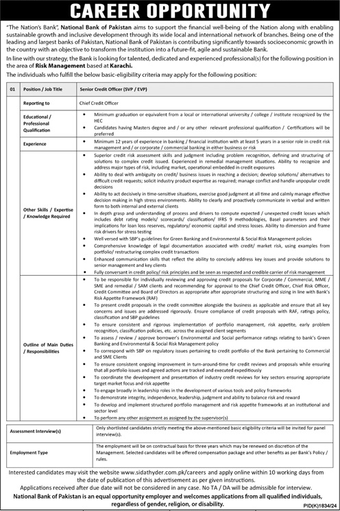 National Bank of Pakistan NBP Jobs 2024