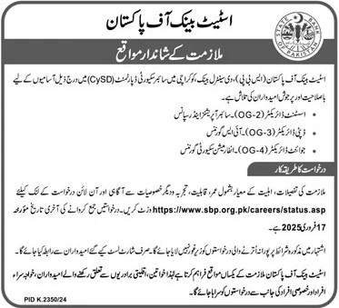 State Bank of Pakistan SBP Jobs 2025