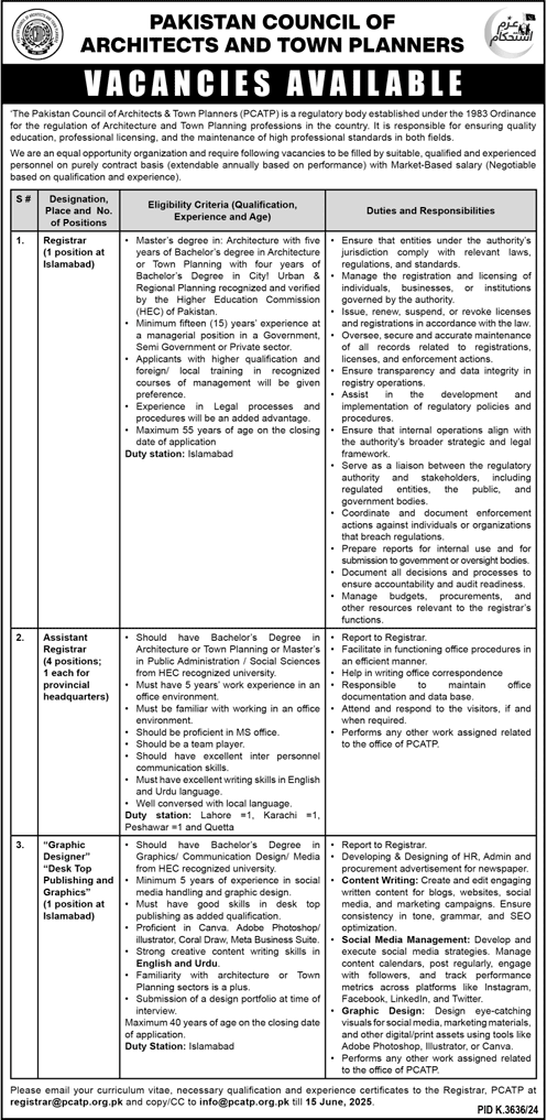 PCATP Jobs 2025