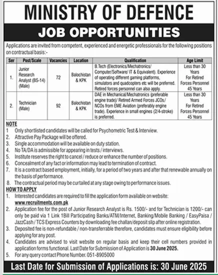 Ministry of Defense Jobs 2025