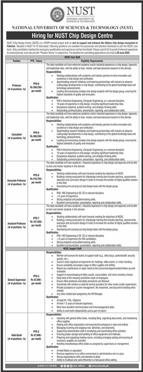 NUST Jobs 2025