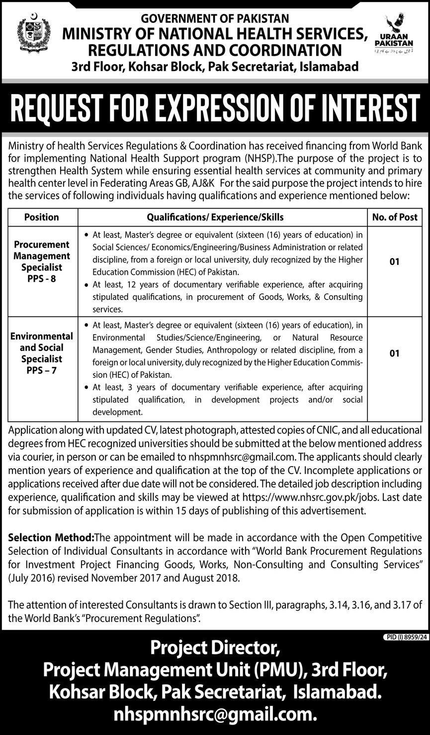National Health Support Program NHSP Jobs 2025