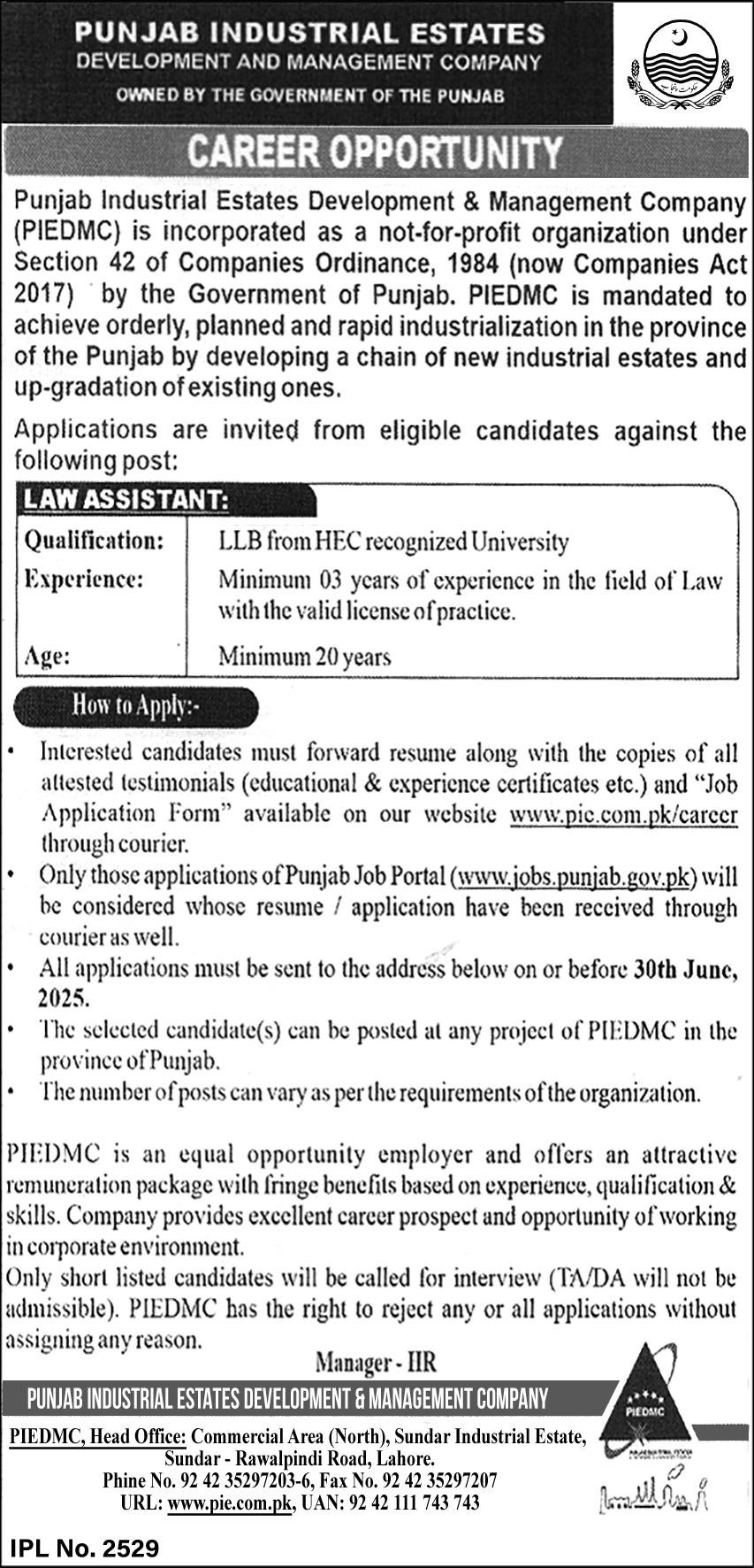 PIEDMC Jobs 2025