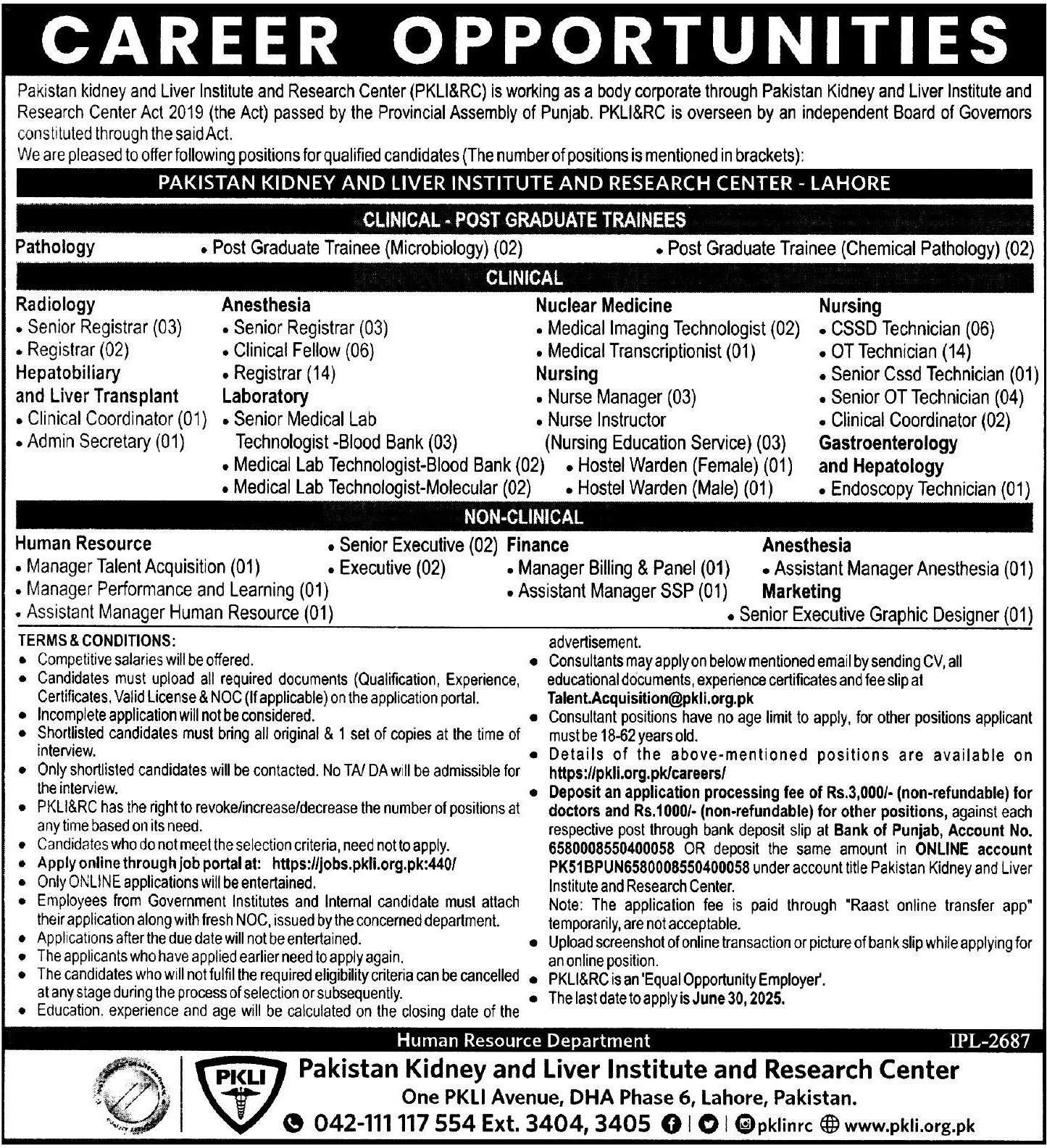 PKLI Jobs 2025