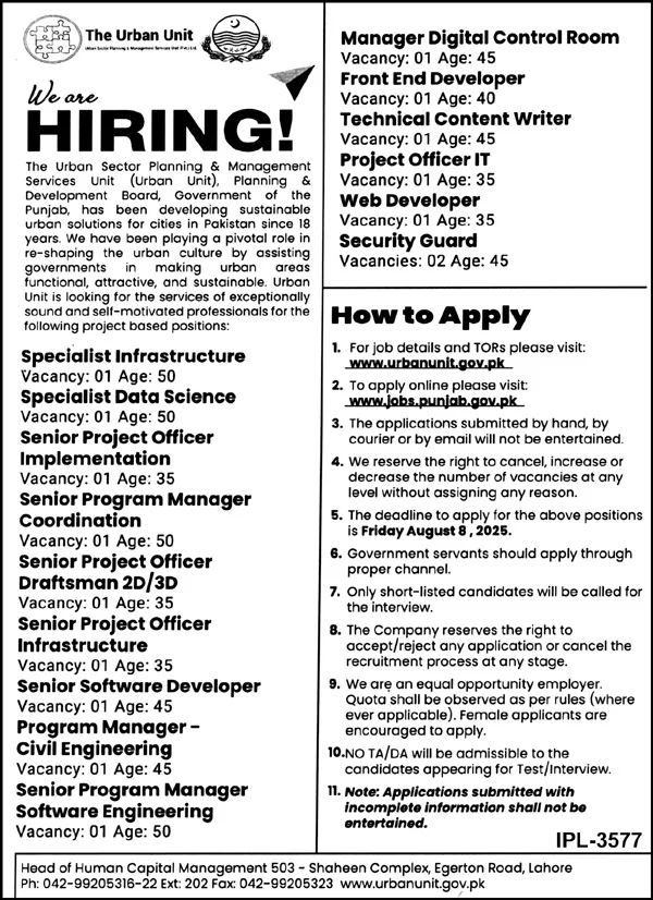 The Urban Unit Jobs 2025