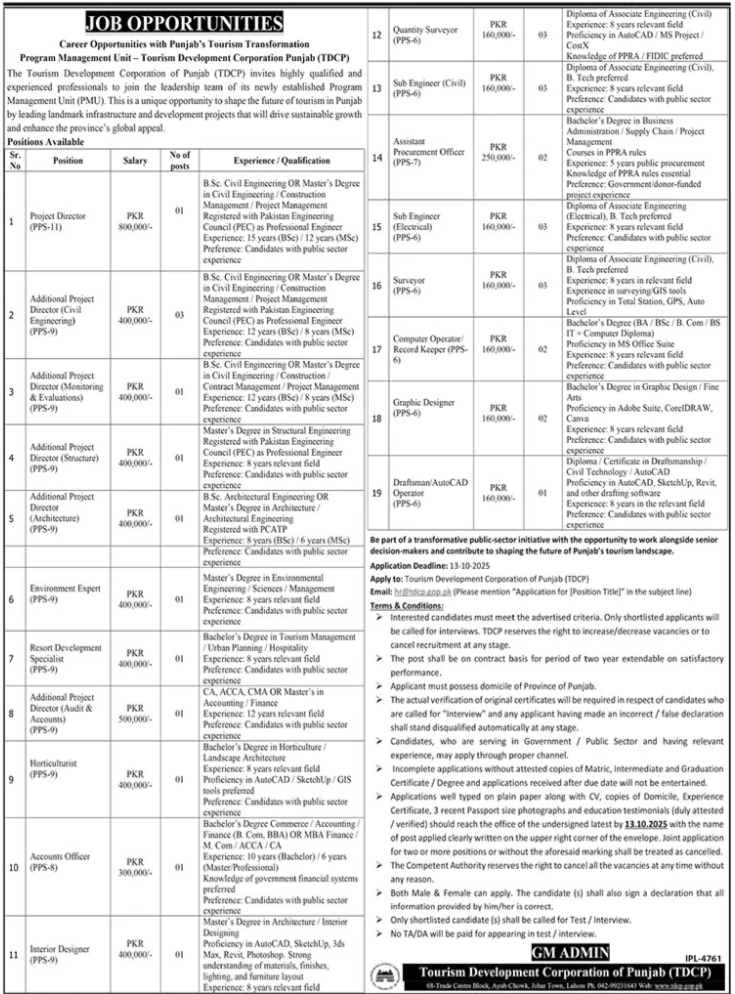 TDCP Jobs 2025